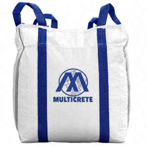 This is a picture of a bulk bag for pre-mixed concrete, shotcrete or grout powder.
